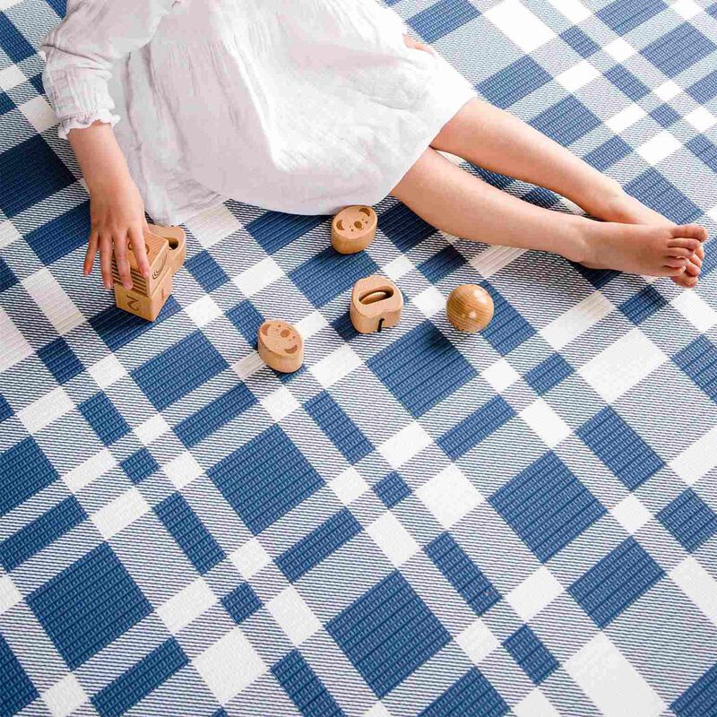 Little Finch Homepark Check Floor Mat - Large image number 0